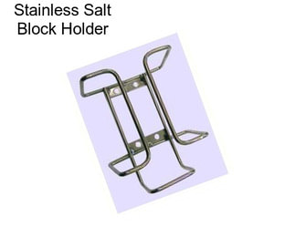 Stainless Salt Block Holder
