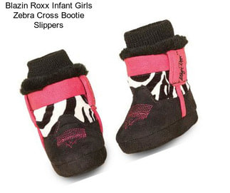 Blazin Roxx Infant Girls Zebra Cross Bootie Slippers