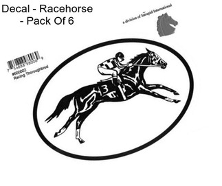 Decal - Racehorse - Pack Of 6