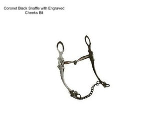 Coronet Black Snaffle with Engraved Cheeks Bit