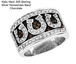 Kelly Herd .925 Sterling Silver Horseshoes Band Chocolate