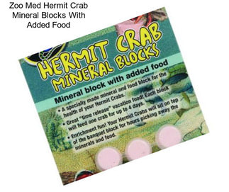 Zoo Med Hermit Crab Mineral Blocks With Added Food