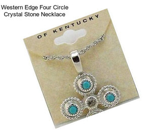 Western Edge Four Circle Crystal Stone Necklace