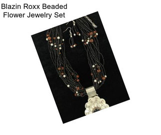 Blazin Roxx Beaded Flower Jewelry Set