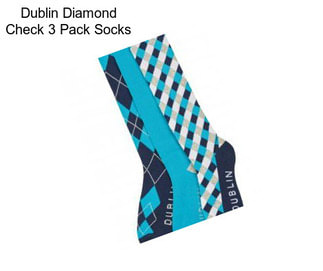Dublin Diamond Check 3 Pack Socks