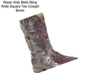 Roper Kids Belle Bling Wide Square Toe Cowgirl Boots