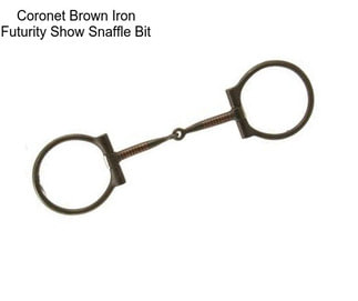 Coronet Brown Iron Futurity Show Snaffle Bit