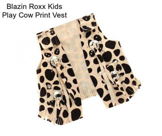 Blazin Roxx Kids Play Cow Print Vest