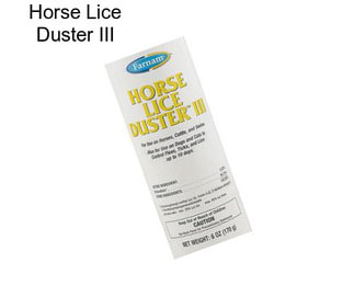 Horse Lice Duster III