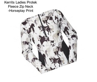 Kerrits Ladies Protek Fleece Zip Neck -Horseplay Print