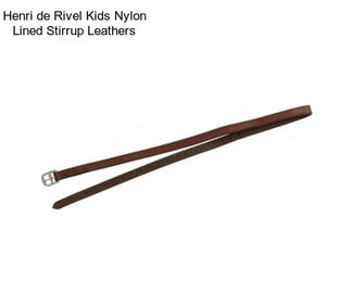 Henri de Rivel Kids Nylon Lined Stirrup Leathers