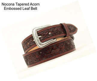 Nocona Tapered Acorn Embossed Leaf Belt