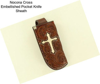 Nocona Cross Embellished Pocket Knife Sheath