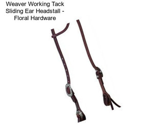 Weaver Working Tack Sliding Ear Headstall - Floral Hardware