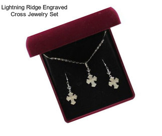 Lightning Ridge Engraved Cross Jewelry Set