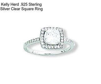 Kelly Herd .925 Sterling Silver Clear Square Ring