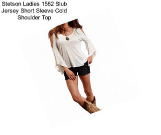 Stetson Ladies 1582 Slub Jersey Short Sleeve Cold Shoulder Top