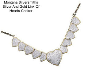 Montana Silversmiths Silver And Gold Link Of Hearts Choker