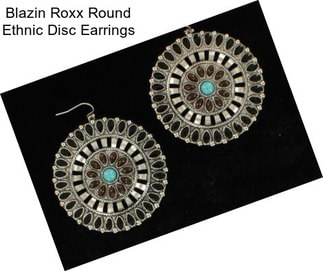 Blazin Roxx Round Ethnic Disc Earrings