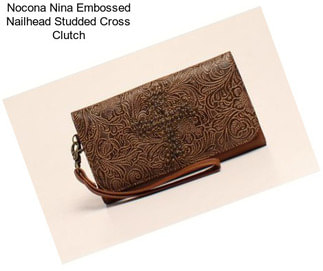 Nocona Nina Embossed Nailhead Studded Cross Clutch