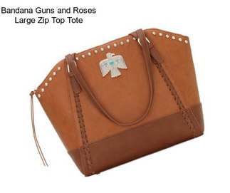 Bandana Guns and Roses Large Zip Top Tote