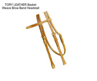 TORY LEATHER Basket Weave Brow Band Headstall