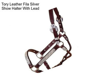 Tory Leather Fila Silver Show Halter With Lead