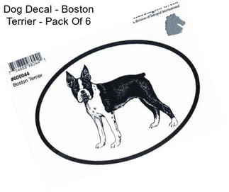 Dog Decal - Boston Terrier - Pack Of 6