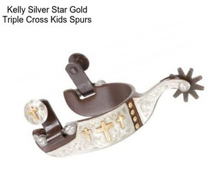 Kelly Silver Star Gold Triple Cross Kids Spurs