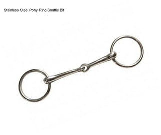 Stainless Steel Pony Ring Snaffle Bit