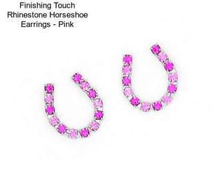 Finishing Touch Rhinestone Horseshoe Earrings - Pink