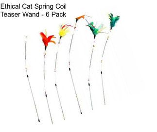 Ethical Cat Spring Coil Teaser Wand - 6 Pack