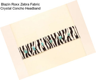 Blazin Roxx Zebra Fabric Crystal Concho Headband