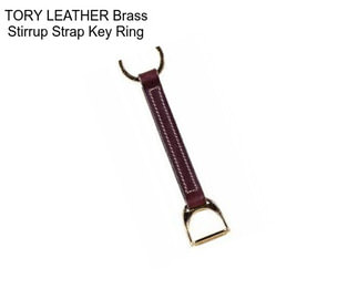 TORY LEATHER Brass Stirrup Strap Key Ring