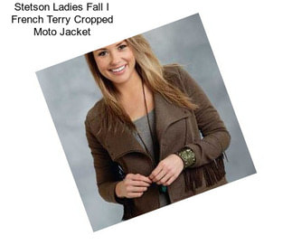 Stetson Ladies Fall I French Terry Cropped Moto Jacket