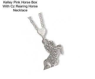 Kelley Pink Horse Box With Cz Rearing Horse Necklace