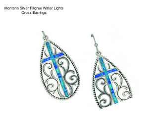 Montana Silver Filigree Water Lights Cross Earrings
