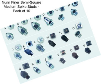 Nunn Finer Semi-Square Medium Spike Studs - Pack of 10