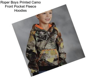 Roper Boys Printed Camo Front Pocket Fleece Hoodies