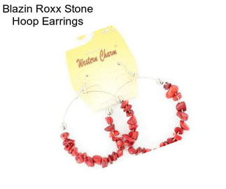 Blazin Roxx Stone Hoop Earrings