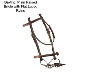 DaVinci Plain Raised Bridle with Flat Laced Reins