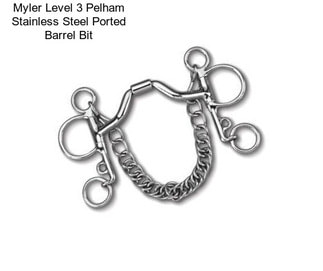 Myler Level 3 Pelham Stainless Steel Ported Barrel Bit