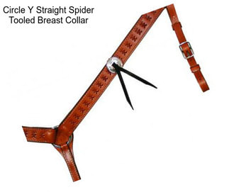 Circle Y Straight Spider Tooled Breast Collar