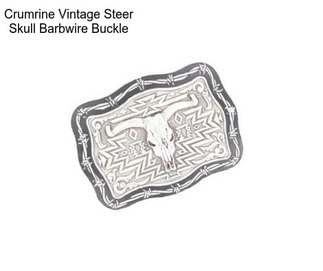 Crumrine Vintage Steer Skull Barbwire Buckle