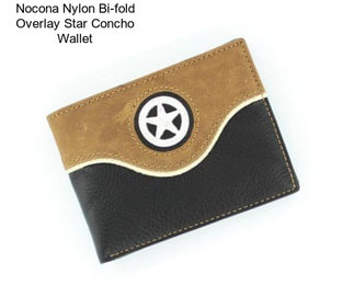 Nocona Nylon Bi-fold Overlay Star Concho Wallet