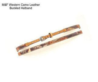 M&F Western Camo Leather Buckled Hatband