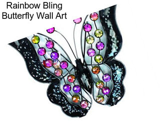 Rainbow Bling Butterfly Wall Art