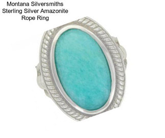 Montana Silversmiths Sterling Silver Amazonite Rope Ring