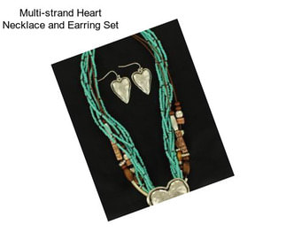 Multi-strand Heart Necklace and Earring Set