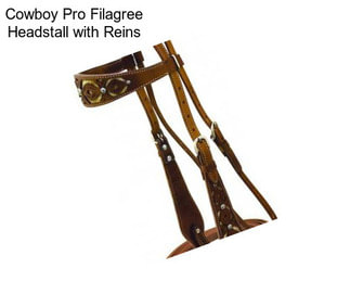 Cowboy Pro Filagree Headstall with Reins